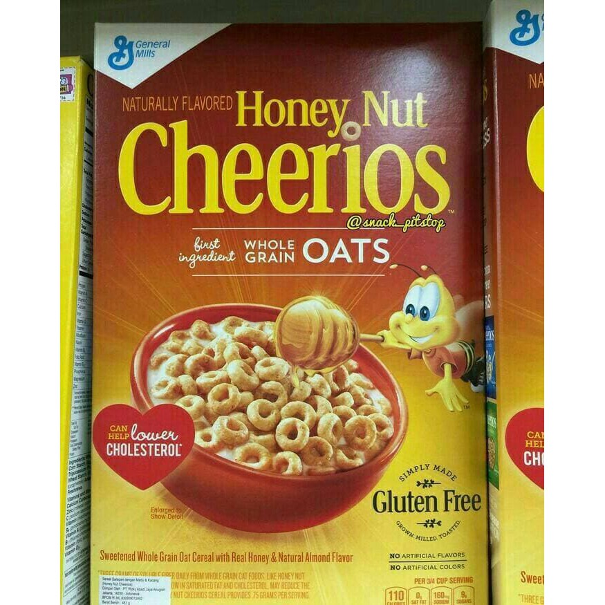 

CHEERIOS Honey Nut whole Grain Oats 375g Box