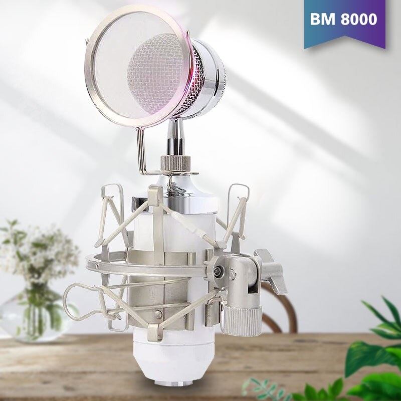 [100% ORI] BM8000 Professional Condenser Recording Microphone  / TaffSTUDIO Mikrofon Kondenser dengan Shock Proof Mount - BM-8000 Warna Hitam / mic / miropon / microfone / Microphone condenser / Pengeras suara / Studio Microphone / Microphone Professional