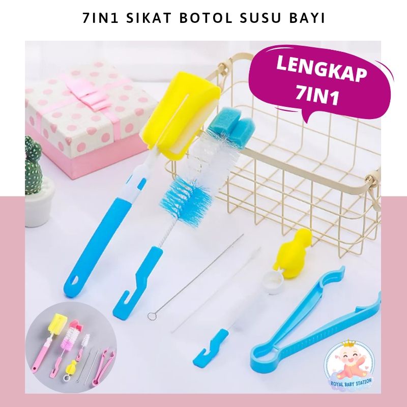 LENGKAP 7IN1 Sikat Botol Susu Bayi