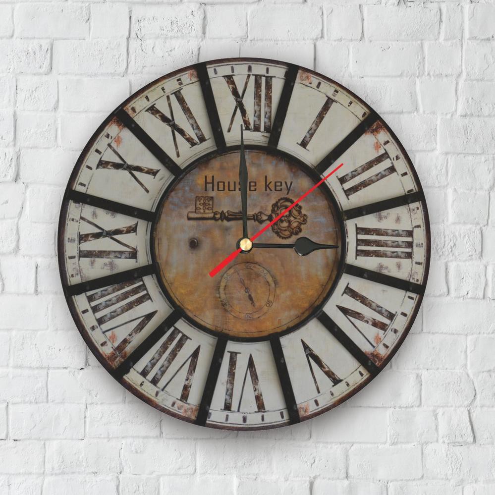 Jam Dinding Shabby Chic Wall Clock Jam Dinding Unik Wooden Belanda