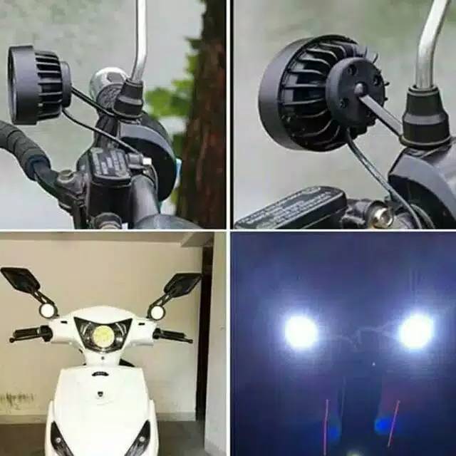 Lampu Tembak Led Lampu Sorot Led Bulat Ready 4 Titik &amp; 6 Titik Universal Semua Motor