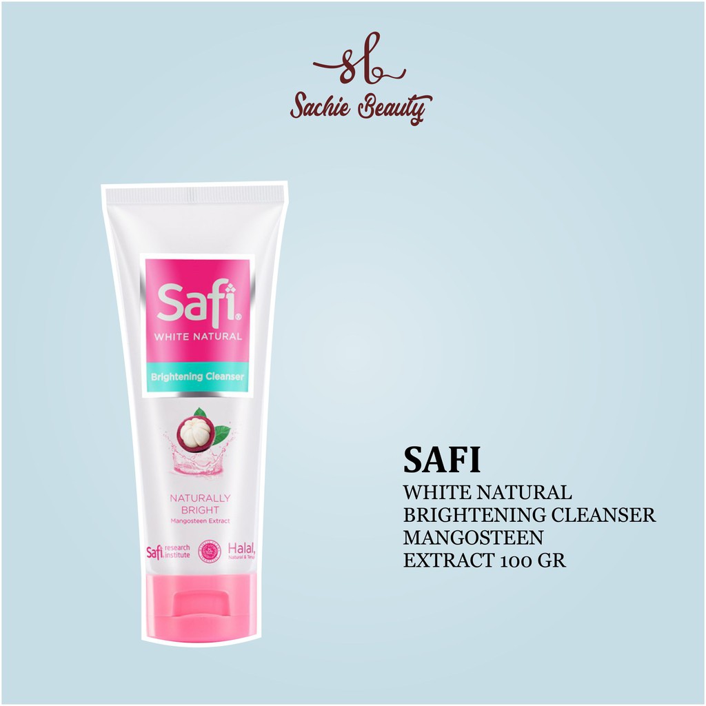 Download Safi White Natural Brightening Cleanser Mangosteen Extract 100 Gr Skincare Bandung Pembersih Wajah Shopee Indonesia PSD Mockup Templates