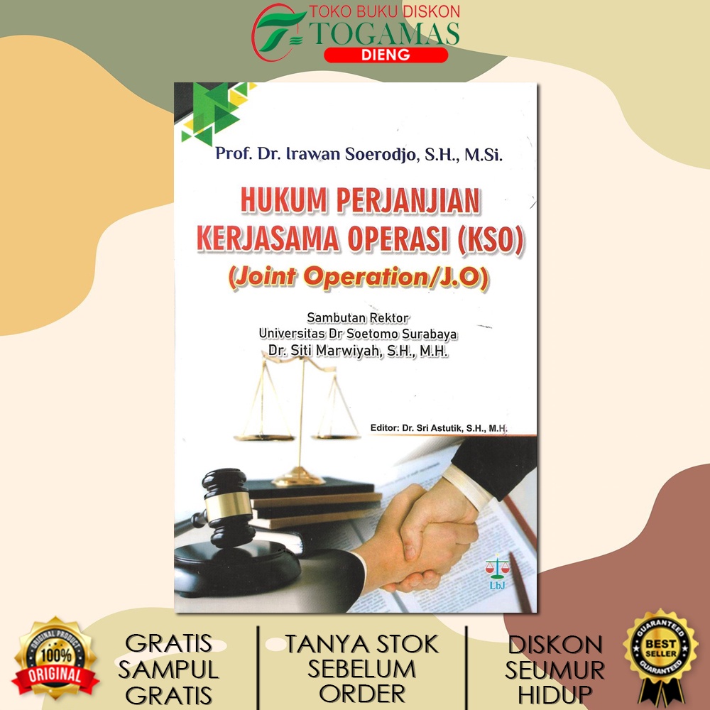 HUKUM PERJANJIAN KERJASAMA OPERASI/KSO (JOINT OPERATION/J.O) KARYA PROF. DR. IRAWAN SOERODJO