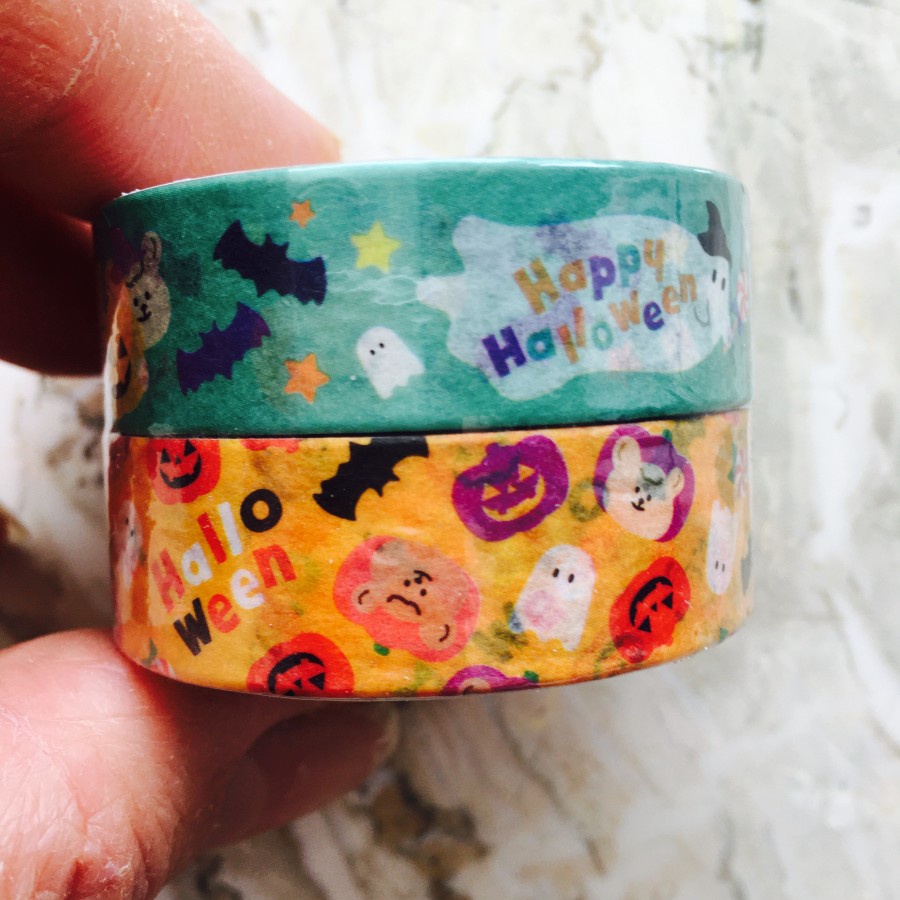 

HALLOWEEN Fall Autumn Trick or Treat Party Jack O Lantern Pumpkin Gift Present Masking Tape Selotip Kado Hadiah