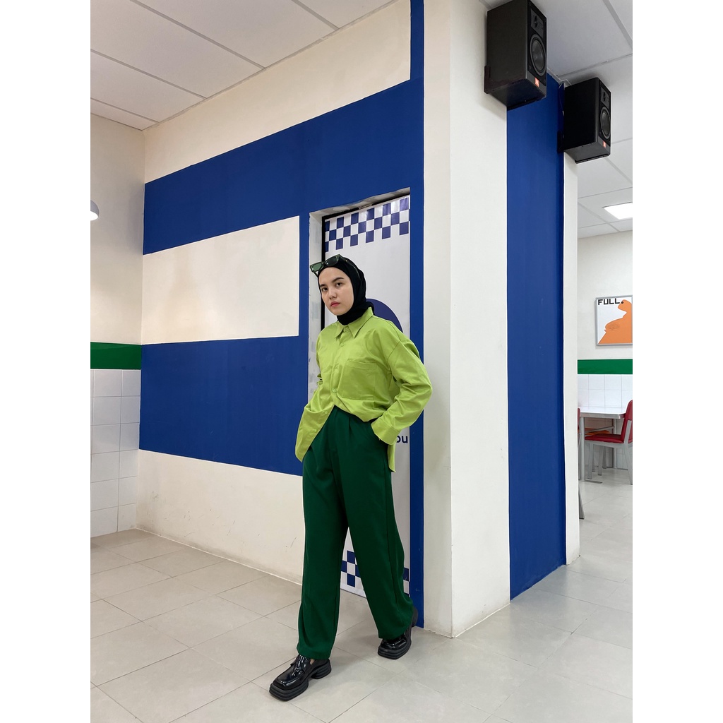 Luca Emerald Green Pants | celana ijo