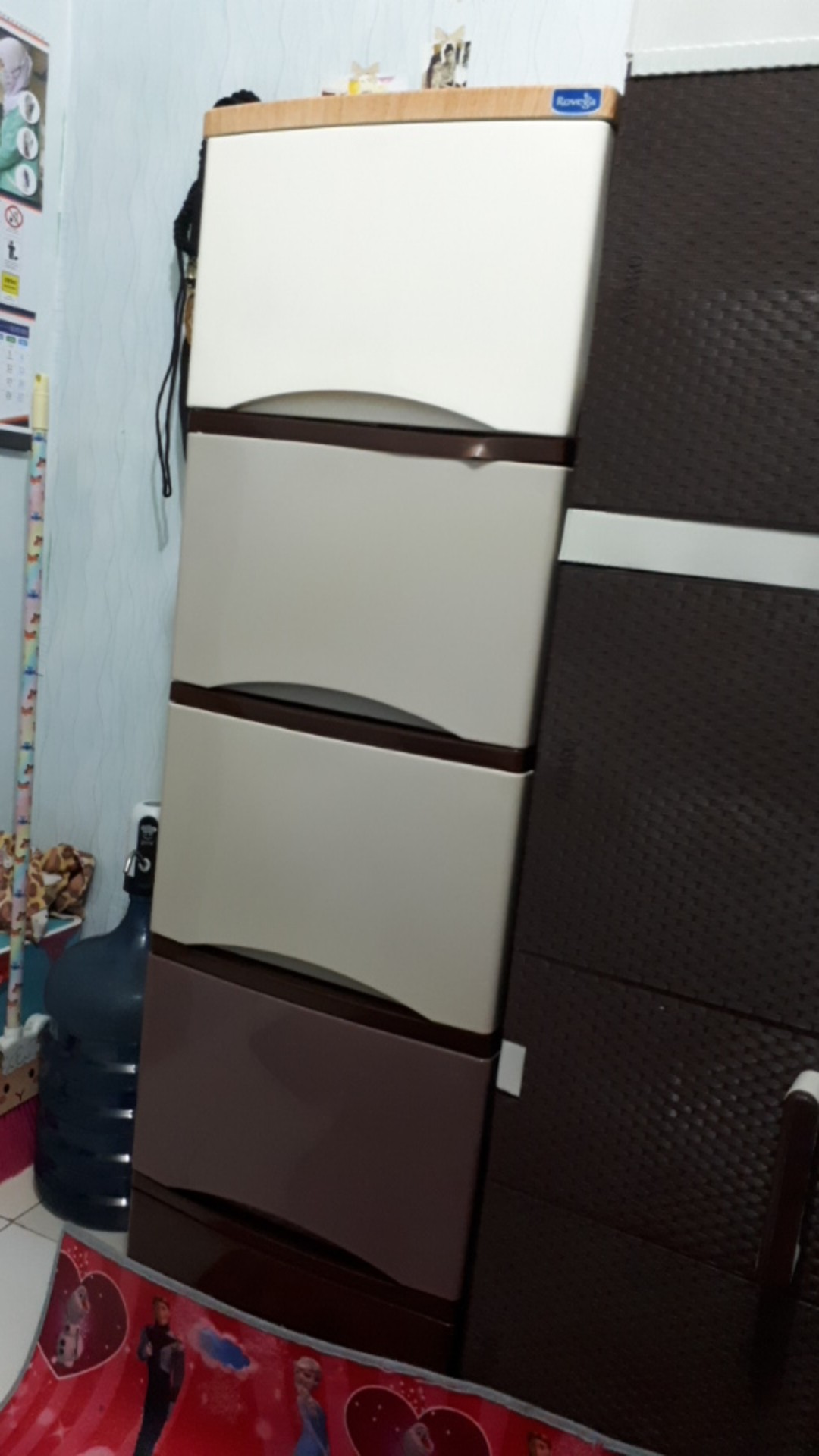 Rovega Lemari Plastik Pakaian 5 Susun Laci Rak Buku Rovega Csa520wdbm