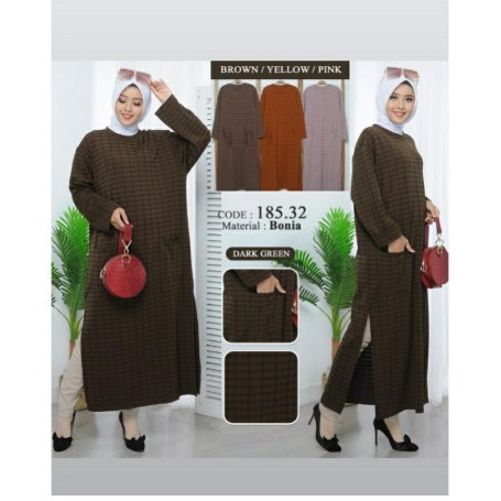 Baju  Semi Gamis Jumbo Kotak Fit to XXL Ld 116cm