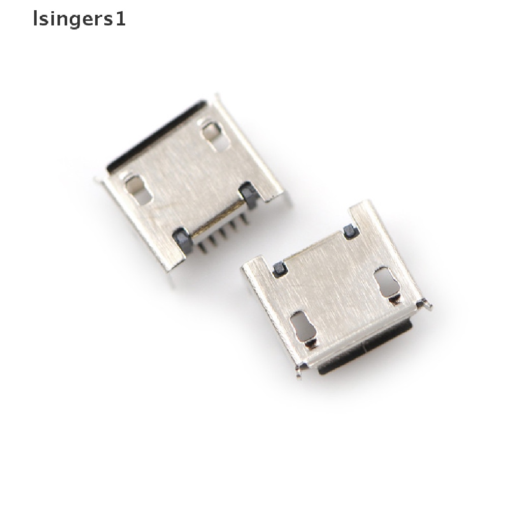 (lsingers1) 20pcs Konektor Jack DIP Socket Micro USB Tipe B Female 5Pin