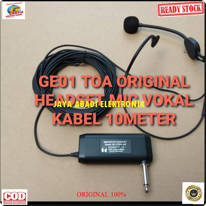 G01 TOA MIC HEADSET 10 METER MIKROPHONE AUDIO MIK BANDO KABEL PANJANG CABLE CONDENSER PEKA SENSITIF ELECTRIK MIKROPHONE VOKAL PROFESIONAL UNIVERSAL BISA DIPAKAI KESEMUA KE ALAT AUDIO MENGGUNAKAN BATERAI A2