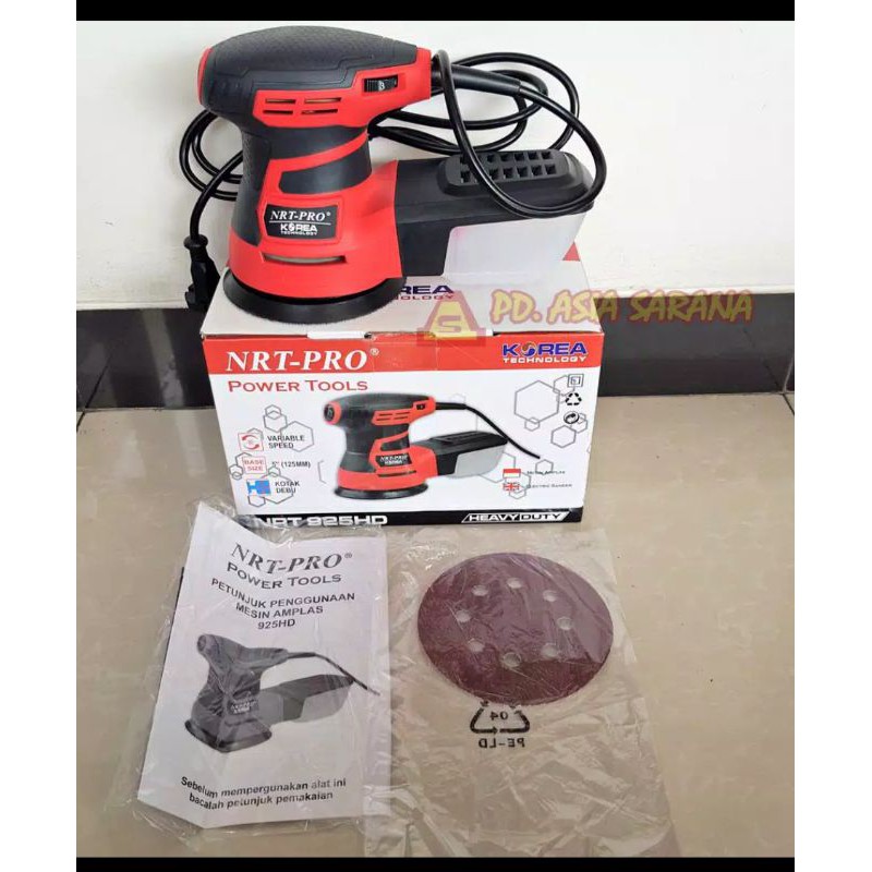 Mesin Amplas NRT PRO 925HD / Mesin Amplas Bulat Orbital Disc Sander NRT 925 HD