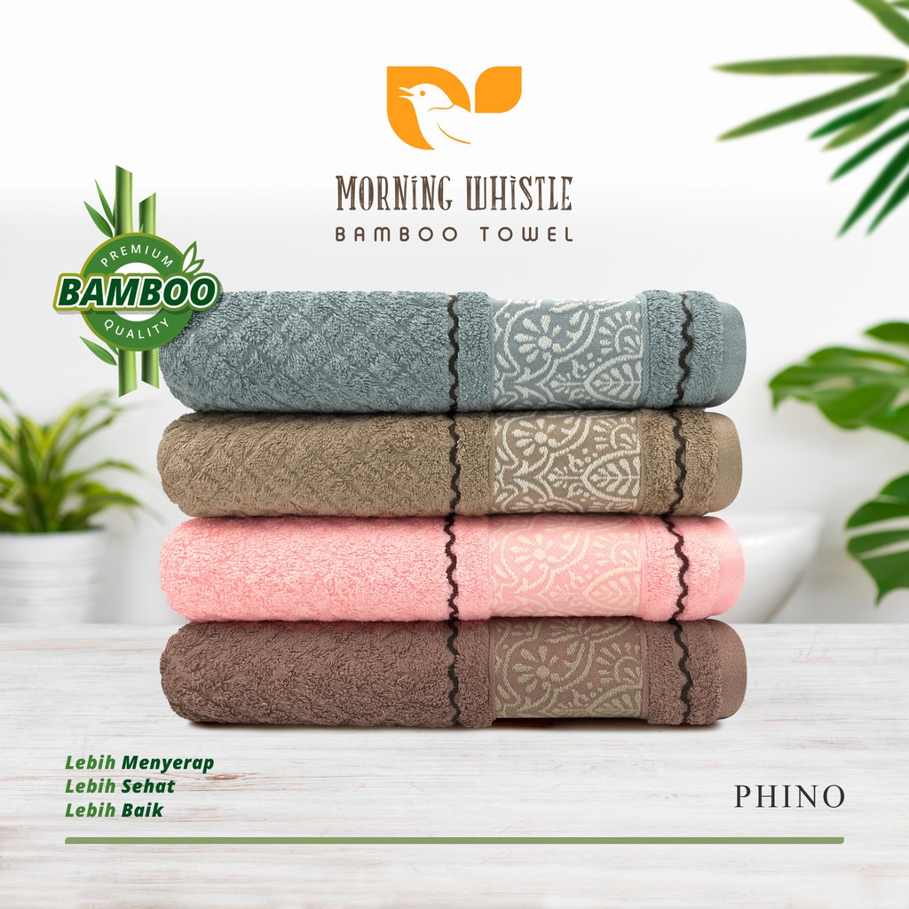 MWB Handuk Mandi Dewasa Morning Whistle Bamboo Phino / Handuk / Handuk Mandi 70 x 135 cm