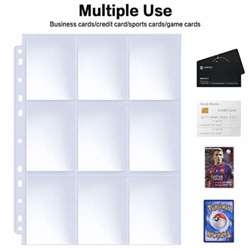 10pcs 9 Pockets A4 Binder Sleeve Clear Sleeve Photocard A4 Sleeves Card Collection Album Pages