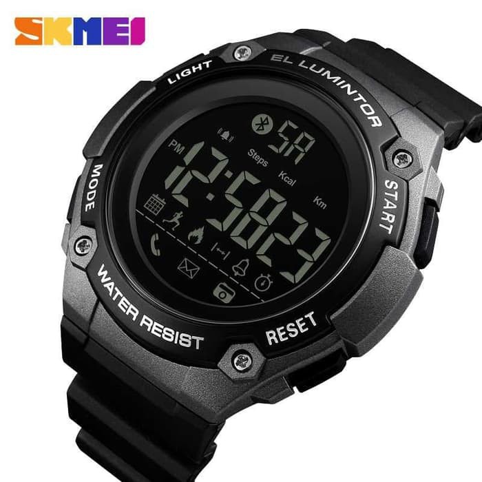 Jam Tangan Original Pria Skmei Rantai Analog Casio Gshock Keren Hitam - Hitam