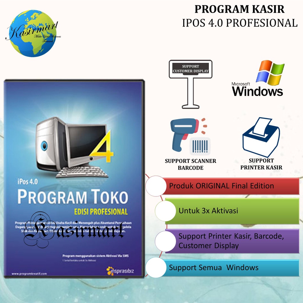 PROGRAM KASIR TOKO GUDANG MINIMARKET RETAIL IPOS 4 4.0 ORIGINAL