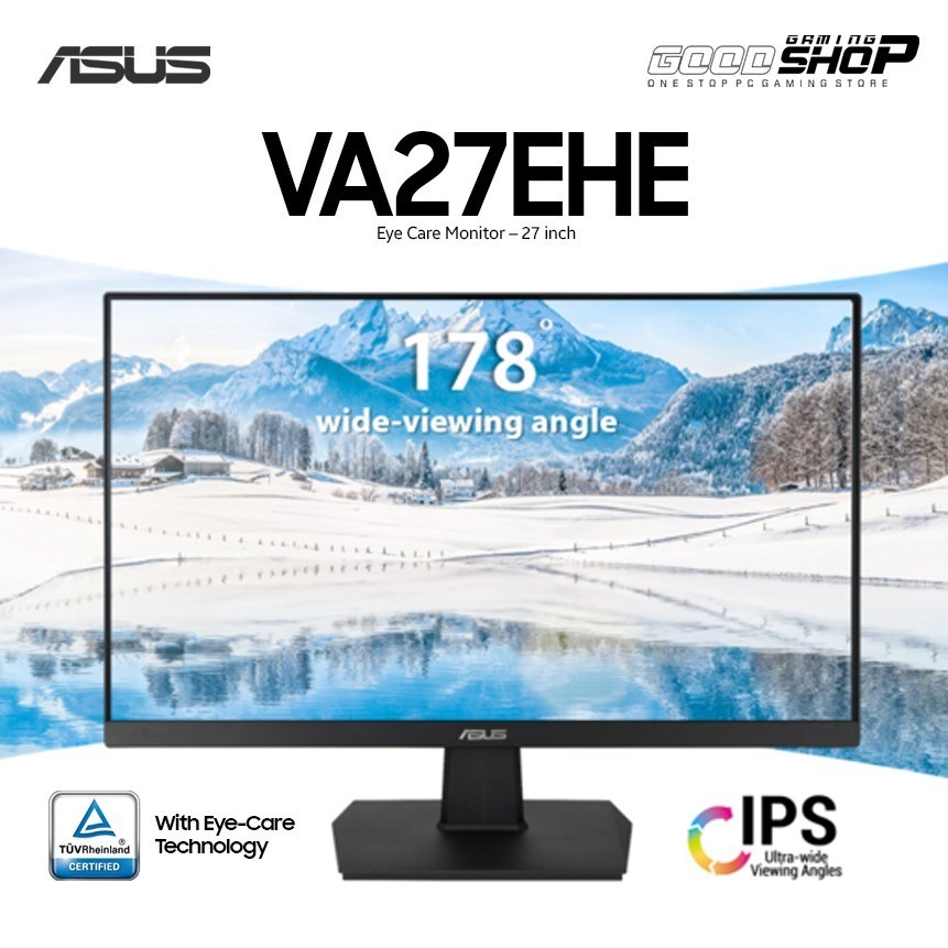 ASUS VA27EHE Eye Care Monitor 27 inch, Full HD, IPS, Frameless, 75Hz