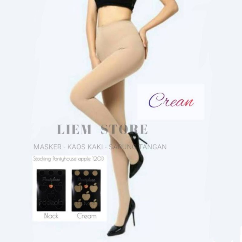 Stocking Celana Apple 120D (ORIGINAL) / Stoking Kulit / Stoking Tebal / Stoking Sexy