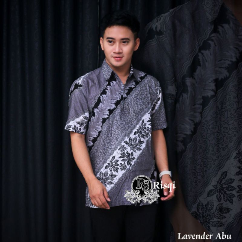 KEMEJA BATIK PRIA LENGAN PENDEK KEKINIAN SIZE M L XL XXL BSWART Ready sragam