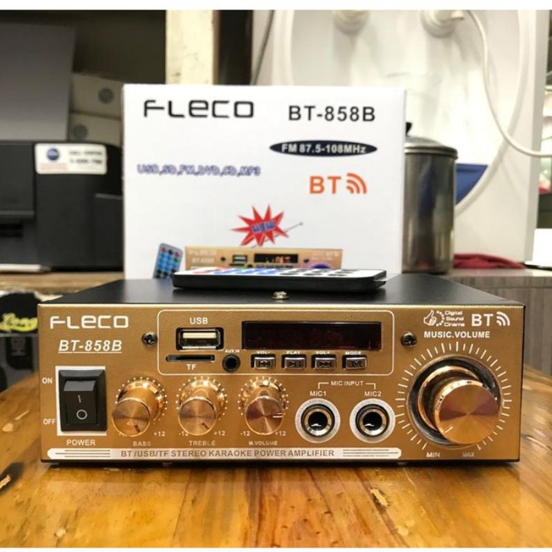 AMPLIFIER BLUETOOTH BT-858B USB/SD/FM/DVD/CD/MP3 / AMPLIFIFIER KARAOKE