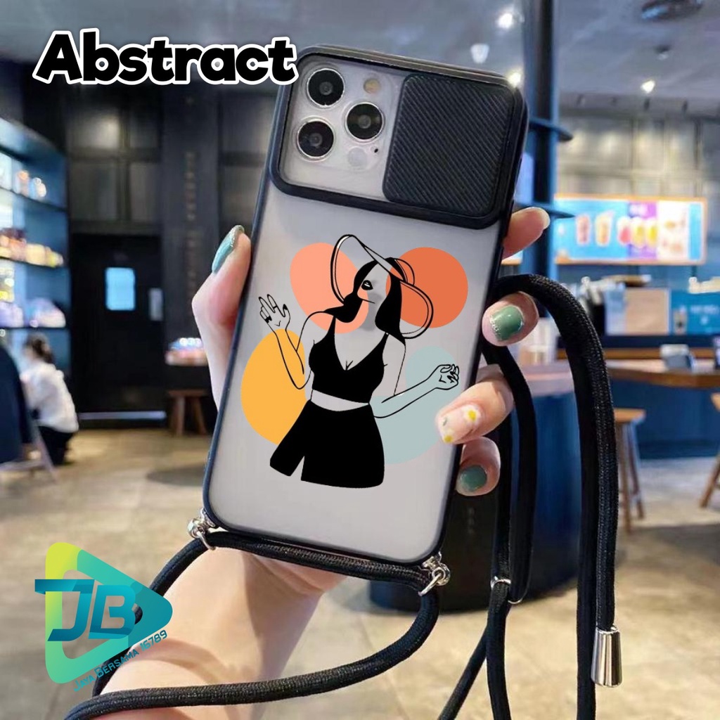 SOFTCASE SLINGCASE SLIDE PELINDUNG KAMERA ABSTRACT SAMSUNG OPPO VIVO REALME IPHONE XIAOMI ALL TYPE JB4943