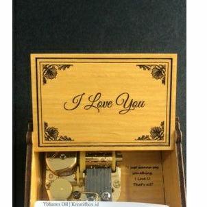 Harga Murah.. Kotak Musik Kayu Besar Otomatis | Ukir Tulisan dan Foto | Kado Unik dan Romantis