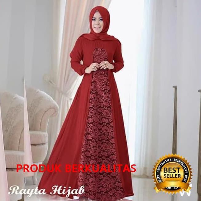 40W0 GAMIS WANITA JERSEY BRUKAT RAYTA HIJAB - GAMIS BROKAT - GAMIS KAOS 9R0Z