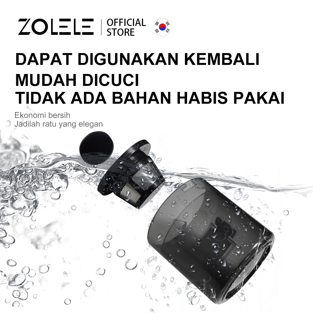 ZOLELE Dust Mite Vacuum Cleaner Penyedot debu genggam UV Light HEPA Filter genggam ZF001