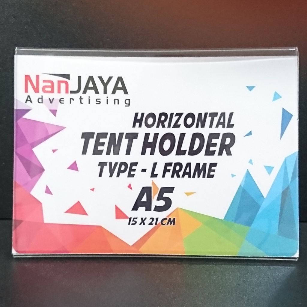 

TENT HOLDER / SIGN HOLDER / AKRILIK DISPLAY TYPE L - A5 HORIZONTAL