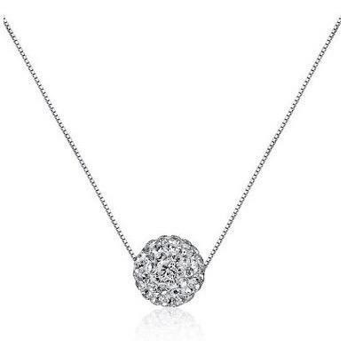 Kalung Wanita Stainless Crystal Acc Fashion Bola Diamond / Kalung Titanum KW Jewelry MALL SHOPPING