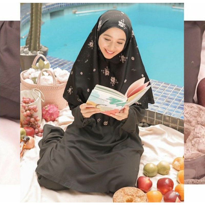 NEW Sale Hijab Bergo L By LCB di Rumah Aja Black