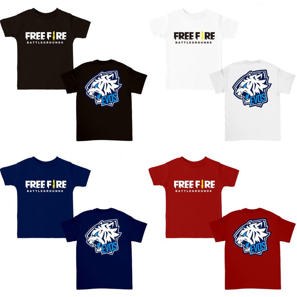 Baju FF Anak Evos kaos Freefire Evos Anak