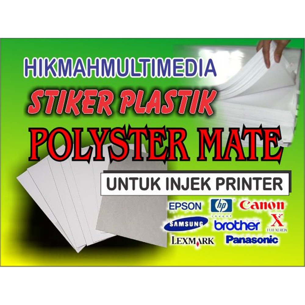 

Jual STIKER PLASTIK POLYSTER MATE , UNTUK PRINT DI PRINTER INJEK terbaik