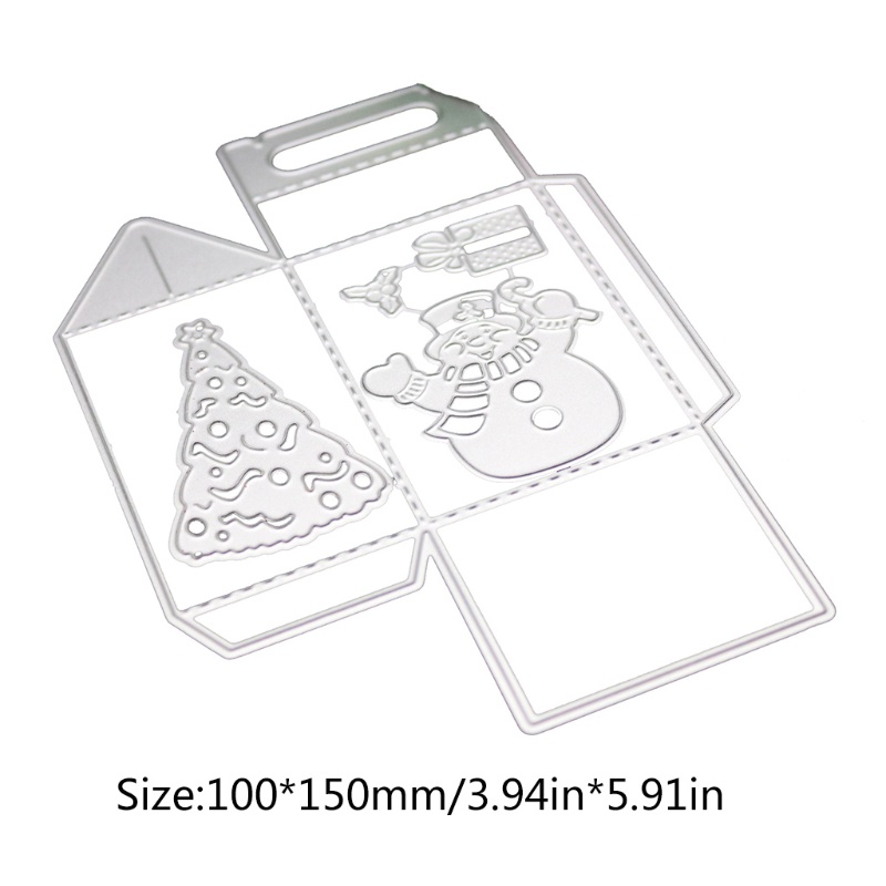 Cetakan Stensil Cutting Dies Motif Snowman Natal Bahan Metal Untuk Scrapbook / Craft DIY