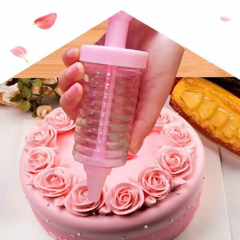 Cake Decorator 8 Nozzles Food Drawing Pen Pena Pencil Gambar Hias Kue / Spuit Tabung Menghias Kue