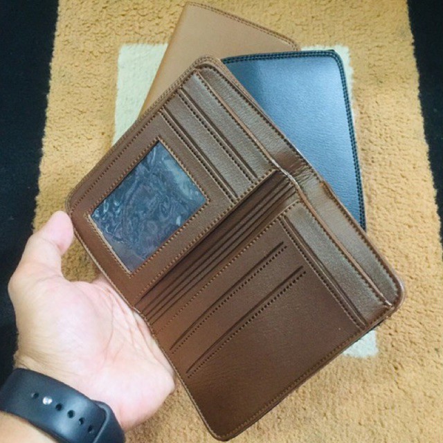 dompet pria lipat buku ukuran tanggung 3/4 bahan kulit sintetis lokal colombo #dompet #dompetpria