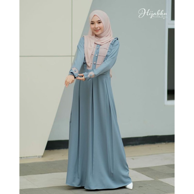 GAMIS DRESS ALESHA  TERBARU //ORI BREND HIJABKU//-6