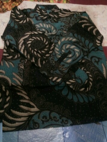 Promo Batik Couple Keluarga Sarimbit Sania Ruffle Batik Ori Ndoro Jowi Motif Puser Hijau