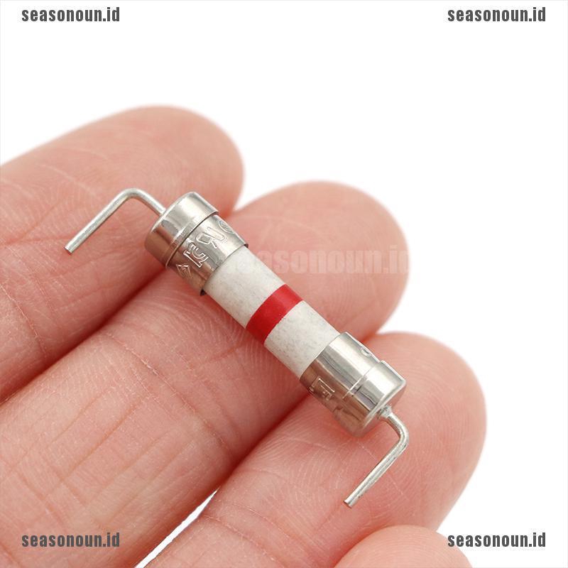 5pcs 8A 250V 5x20mm body time-lag axial lead Bahan Keramik