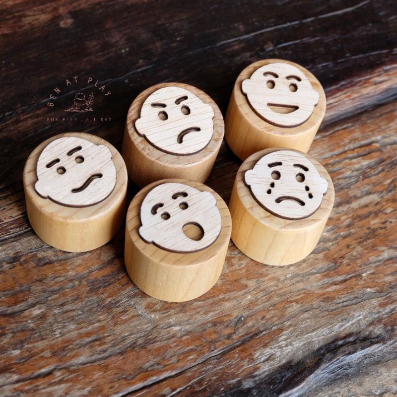 

Wooden Stamper Set - Emotions