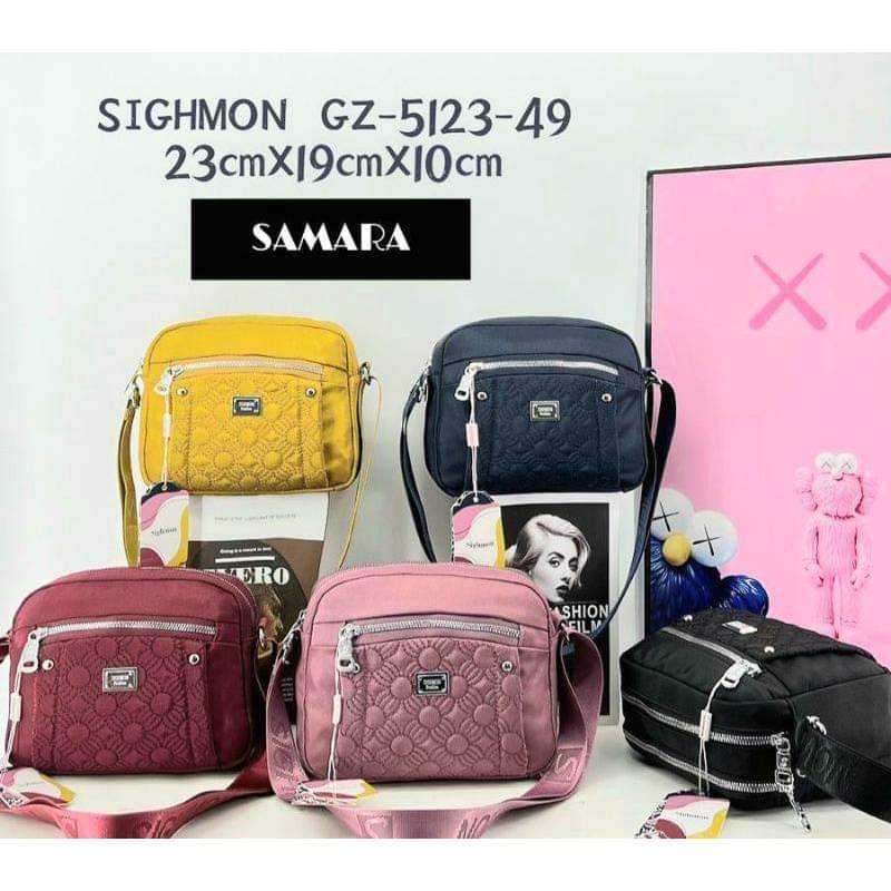 Tas Sighmon 5123-49 Bahan Kanvas Terbaru. Tas Slempang Wanita Import Tas Sighmon ORI BEST SELLER.!!! Tas Wanita Tas Tangan.