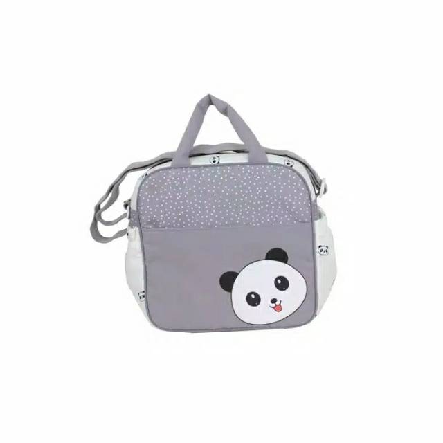 Omiland Tas Bayi Medium Saku Depan Print Abu Panda Series - OBT 4311