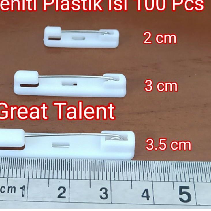 

(Recomended) 100 pcs PENITI PLASTIK - Peniti Papan Nama Dada - Peniti Nametag - Peniti Name Tag - Great Talent