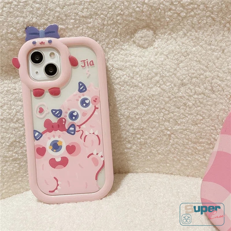 Soft Case TPU Motif Kartun Monster 3D Untuk IPhone 11 13 12 14 Pro MAX 6 6S 7 8 14 Plus XR X XS MAX SE