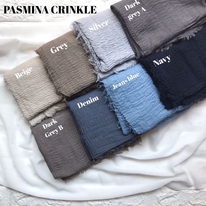 TERMURAH PASHMINA CRINKLE ORIGINAL TURKEY (1KG MUAT 11PCS)