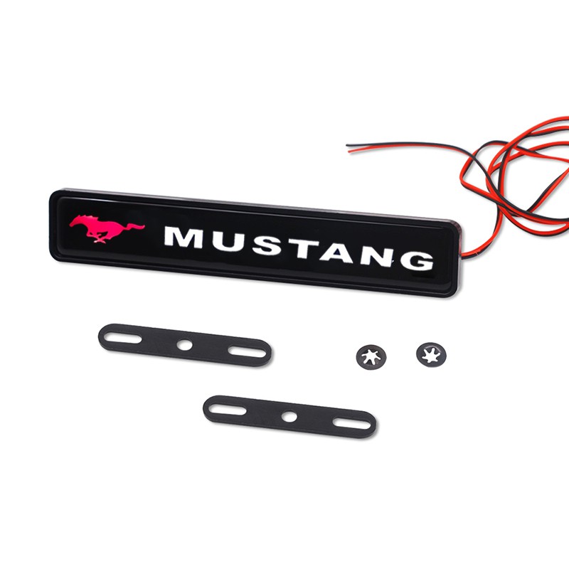 Dengan lampu LED Stiker Lencana Grille Depan Mobil With LED light Car Front Grille Emblem Badge Stickers For FORD Mustang Territory RANGER EVEREST FOCUS FIESTA Ecpsport