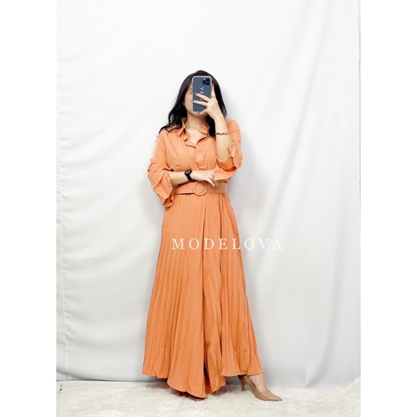 MDLV ~ 9098 EMMELINE JUMPSUIT KOREA TERBARU GAMIS JUMPSUIT FASHION MUSLIM WANITA FASHION IMPORT