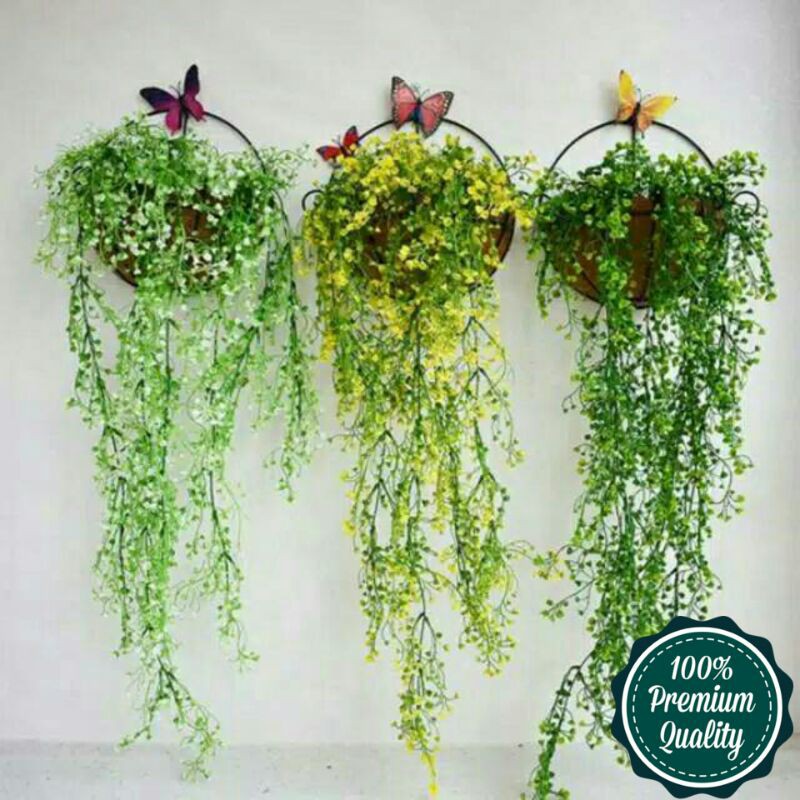BUNGA GANTUNG ARTIFICIAL BUNGA PLASTIK TANAMAN GANTUNG BUNGA HIAS HIASAN DINDING RUMAH HOME DEKOR