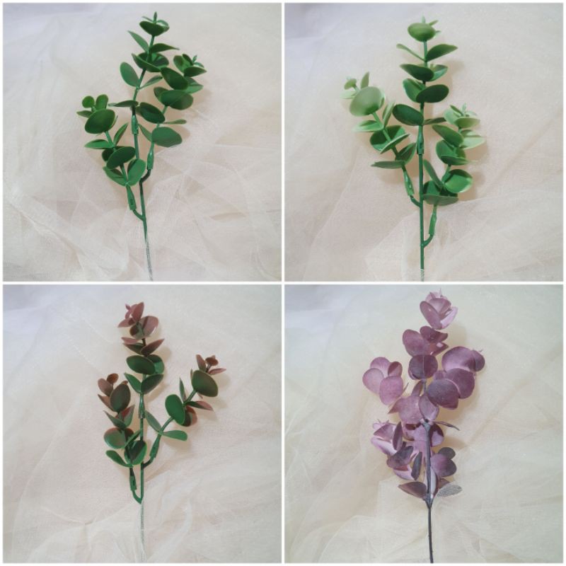 1 tangkai kecil Rumput Artifisial Eucalyptus Cinerea Plastik