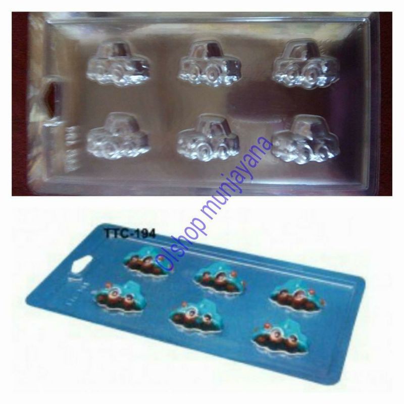 Cetakan coklat Mika ttc-194 karakter mobil jeep