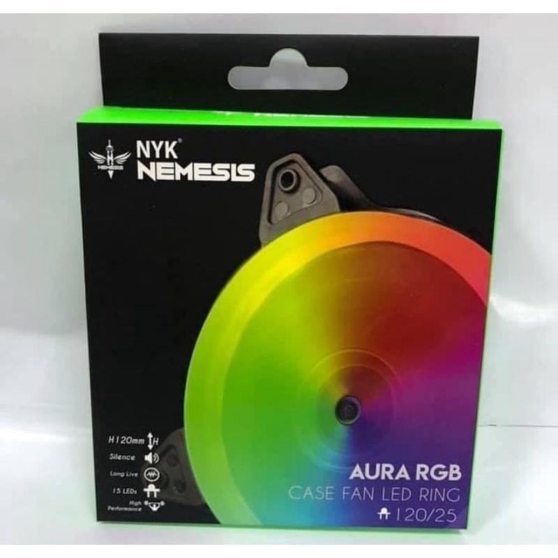 Fan Aura RGB 12Cm Silent /CPU Cooler 12Cm Nyk Aura RGB