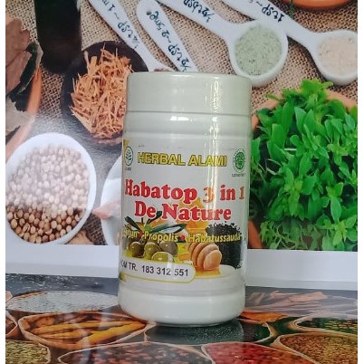 ALAMI HABATOP 3 IN 1 HERBAL DARI DE NATURE OBAT MENGATASI JANTUNG, STROKE, KOLESTROL
